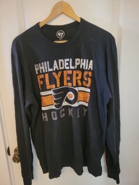 '47 Brand Philadelphia Flyers Men's Black Long Sleeve Tee